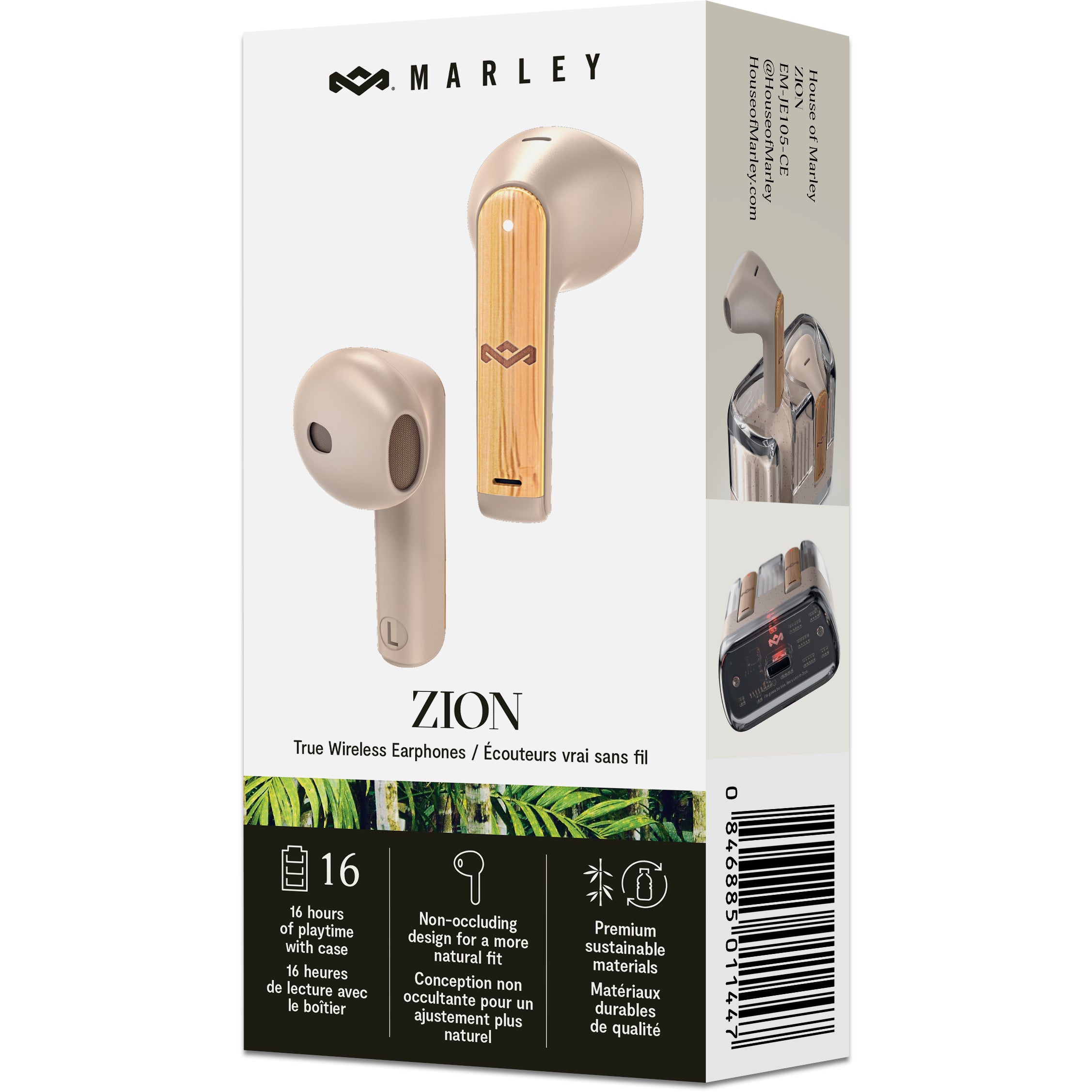 House of Marley Zion TWS Cream draadloze oordopjes