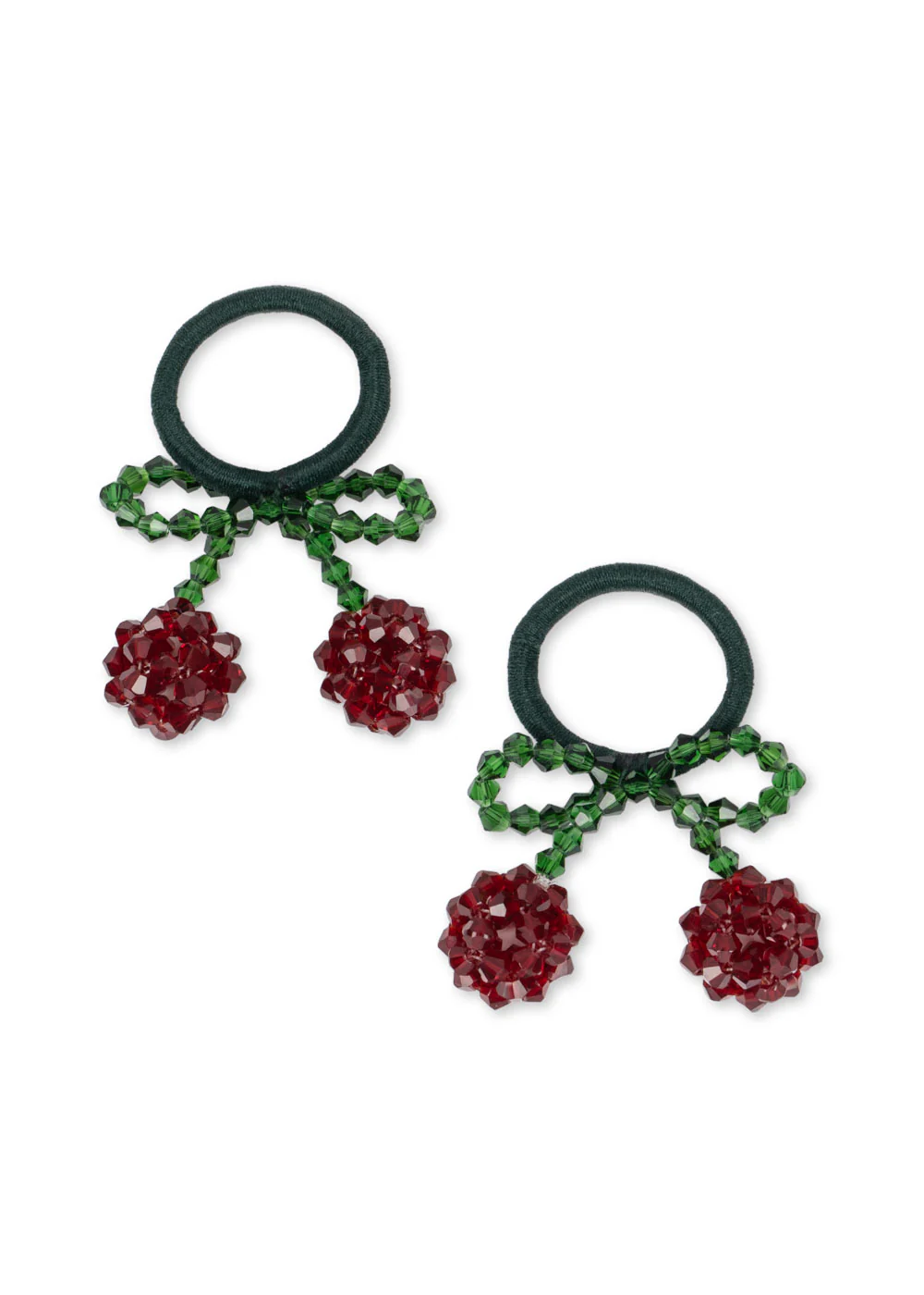 2 pak cherry elastikker - red\/glitter - OS