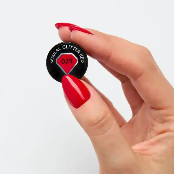 025 UV Gel Nagellack Glitter Red