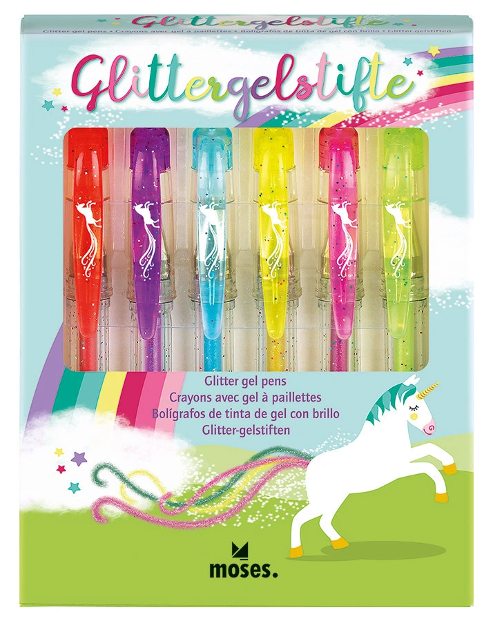 Einhorn-Glittergelstifte