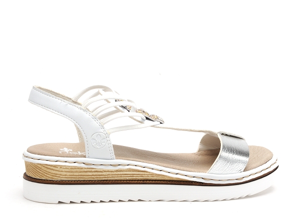 Rieker nu pieds plats femme 679l1 argent