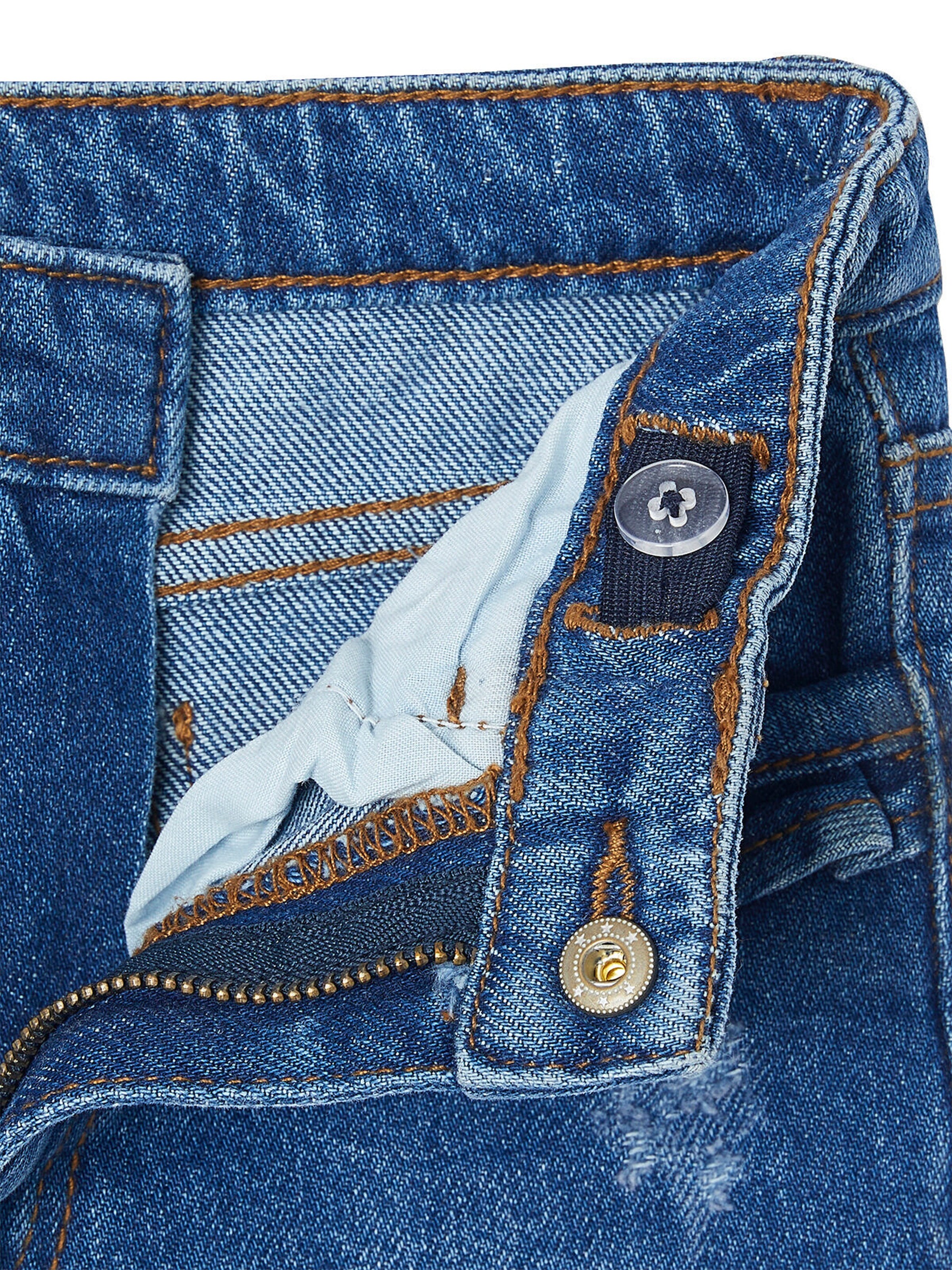 Vertbaudet Gerade Mädchen Jeans, Hüftweite SLIM dunkel blau