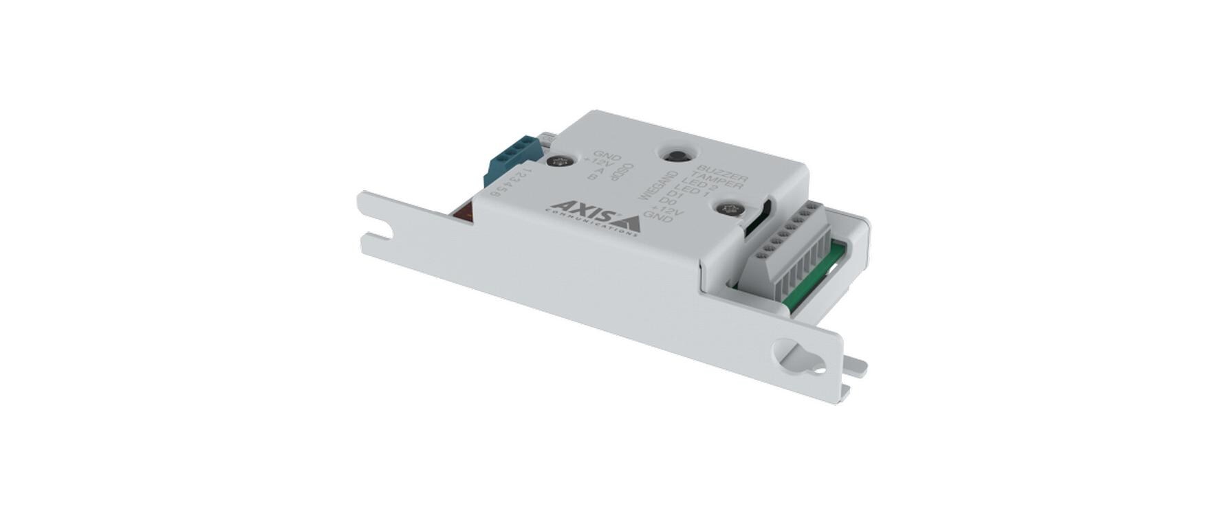 TA1101-B OSDP Modul Wiegand zu OSDPDer AXIS TA1101-B Wiegand to OSDP Converter ist ein vielseitiges Zubehör zur Überbrückung der Lücke zwischen Wiegand-Lesern und AXIS Tür-Controllern