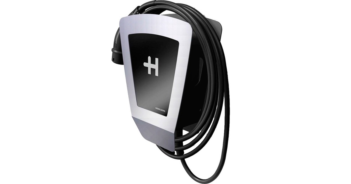 HeidelbergWallbox Home Eco laadpaal  (Zilver/zwart, 2,1 - 11 kW, 3,5 m kabel)