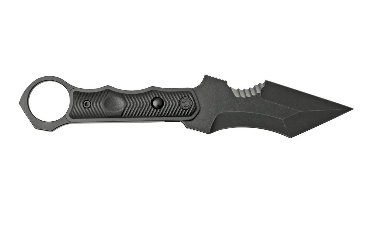 Civivi Orthrus C20037B-1 zwart, semi vaststaand mes