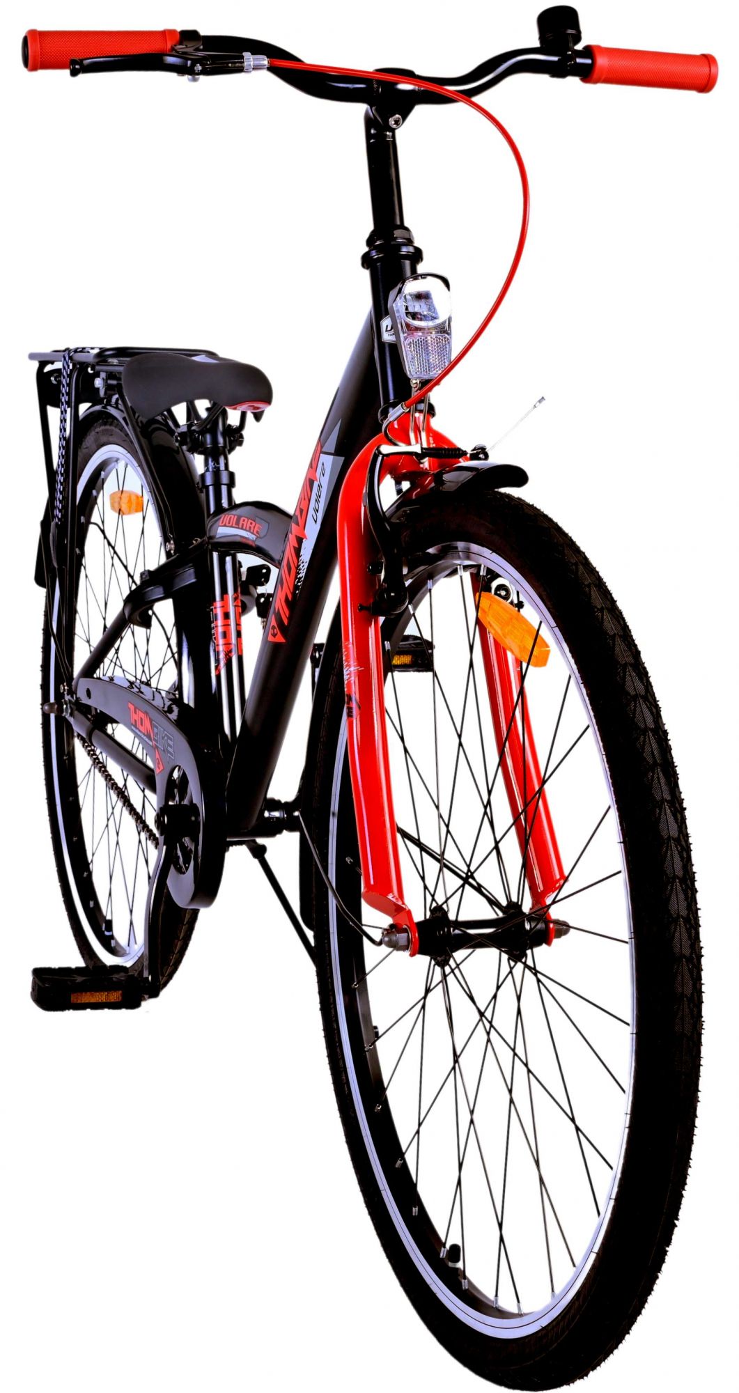Kinderfahrrad Thombike für Jungen 26 Zoll Kinderrad in Schwarz Rot