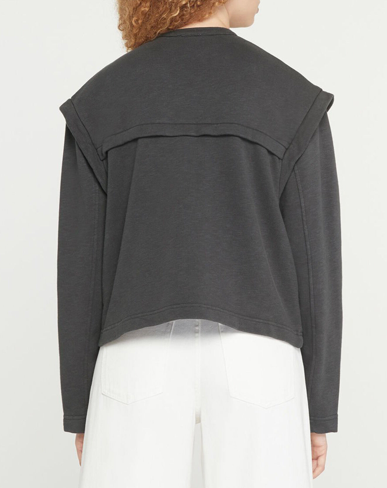 Galeries Lafayette Veste courte en Coton Léonor gris foncé