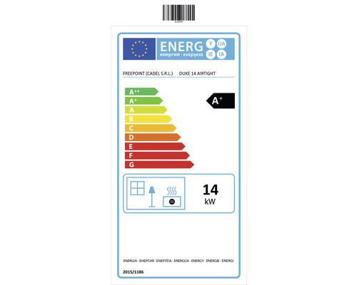 FreePoint Duke stalen titanium pelletkachel 14 kW
