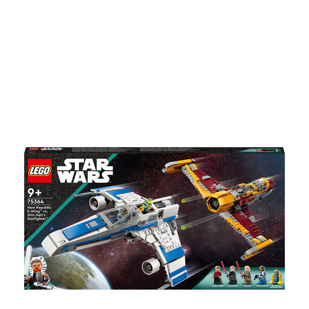 Geweldige LEGO SETNew Republic E-wing vs. Shin Hati's Starfighter Bouwbaar Ruimteschip Speelgoed 75364