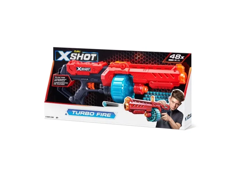 X-Shot Excel Turbo Fire Foam Dart Blaster with Slam Fire