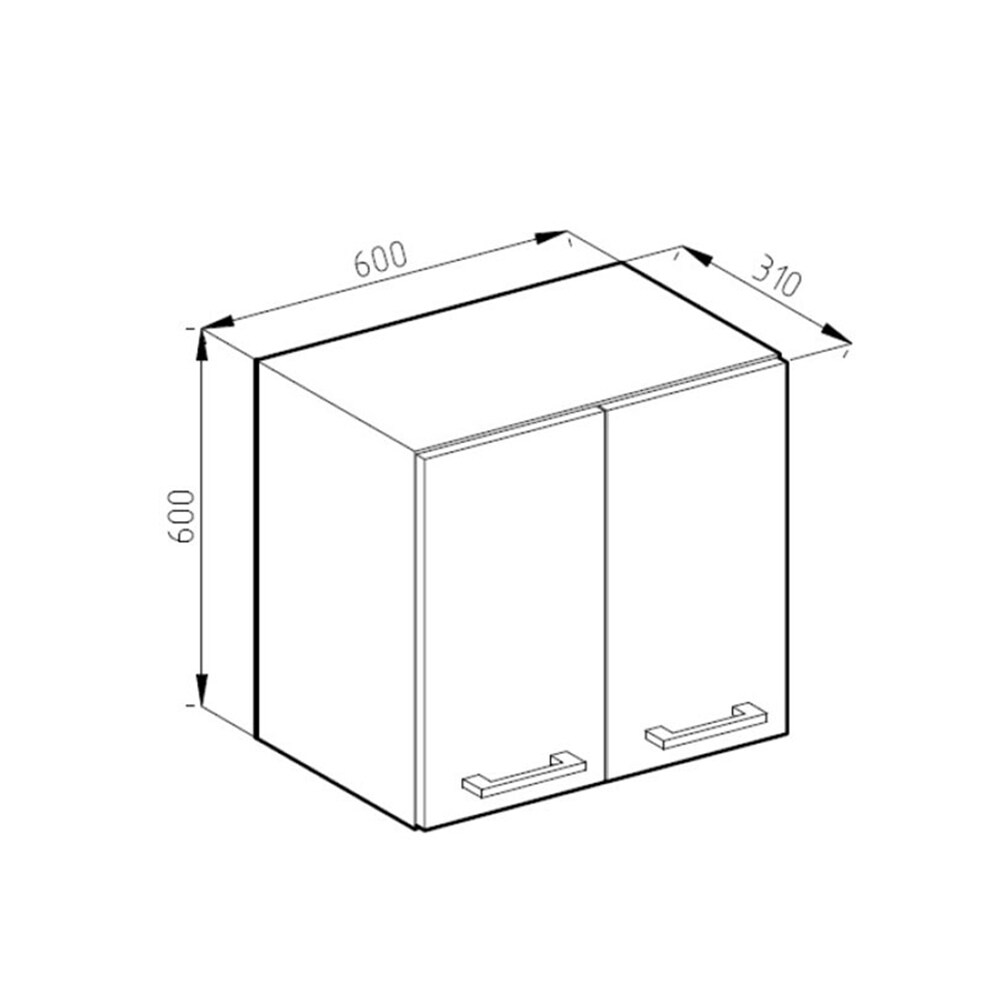 Vicco Hängeschrank Küchenschrank Küchenzeile R-Line 60 cm Goldkraft Weiß