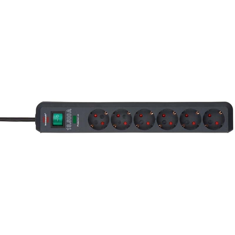 Brennenstuhl Eco-Line 1159700015 6-voudige stekkerdoos met overspanningsbeveiliging 1.5m