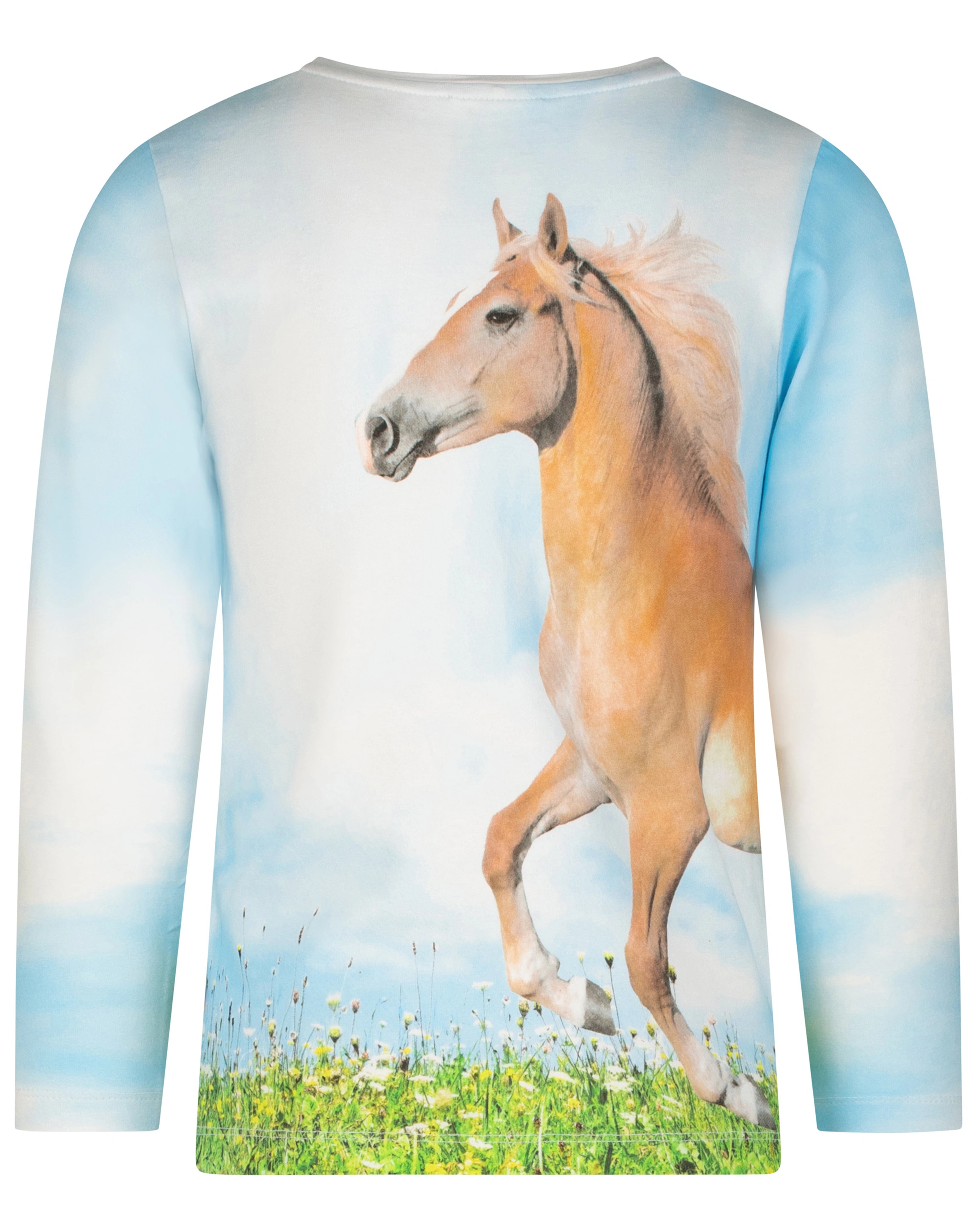 Langarm-Shirt HORSE HEAVEN an pastel blue