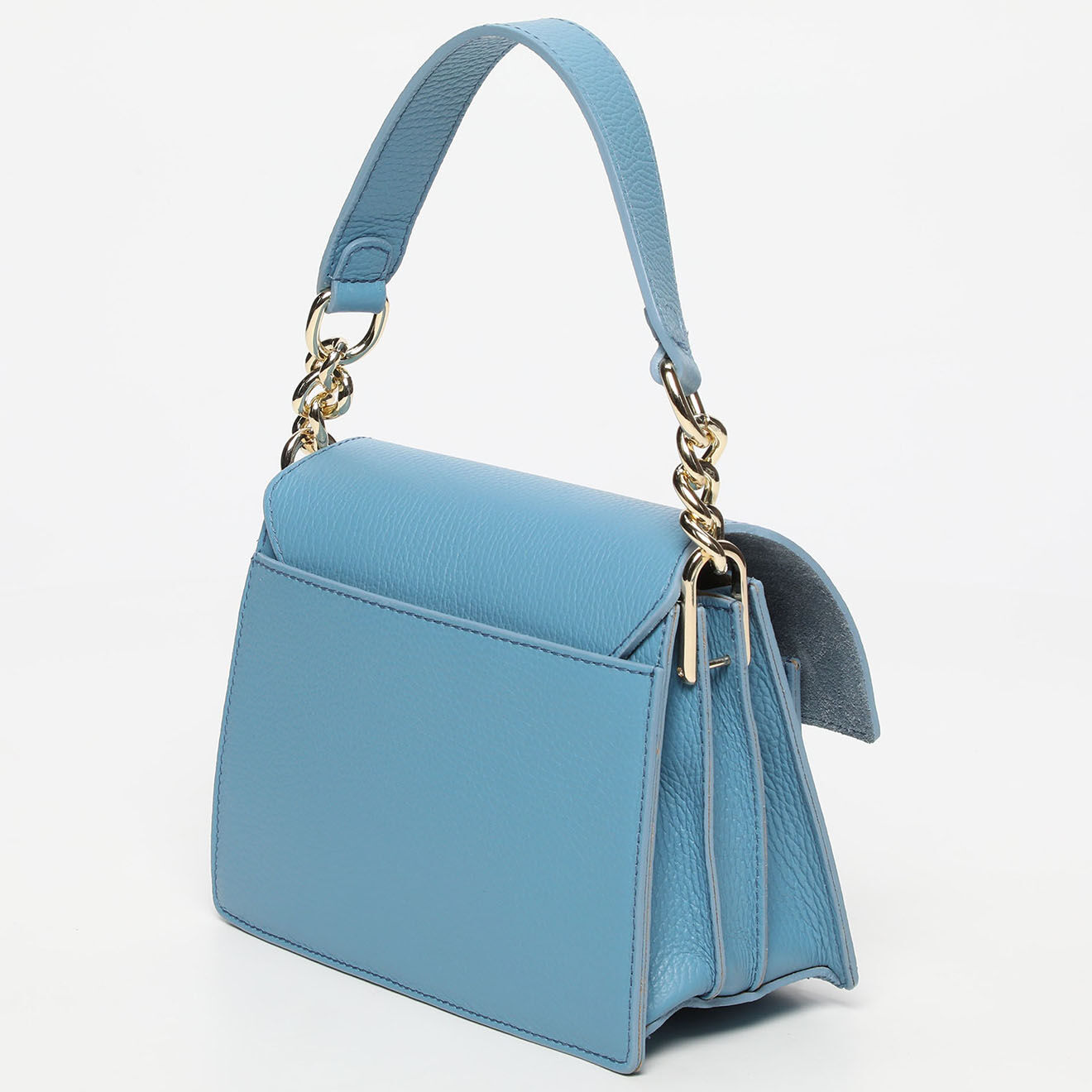 Christian Laurier Sac bandoulière en Cuir Adriana bleu ciel - 21.5x16x10 cm