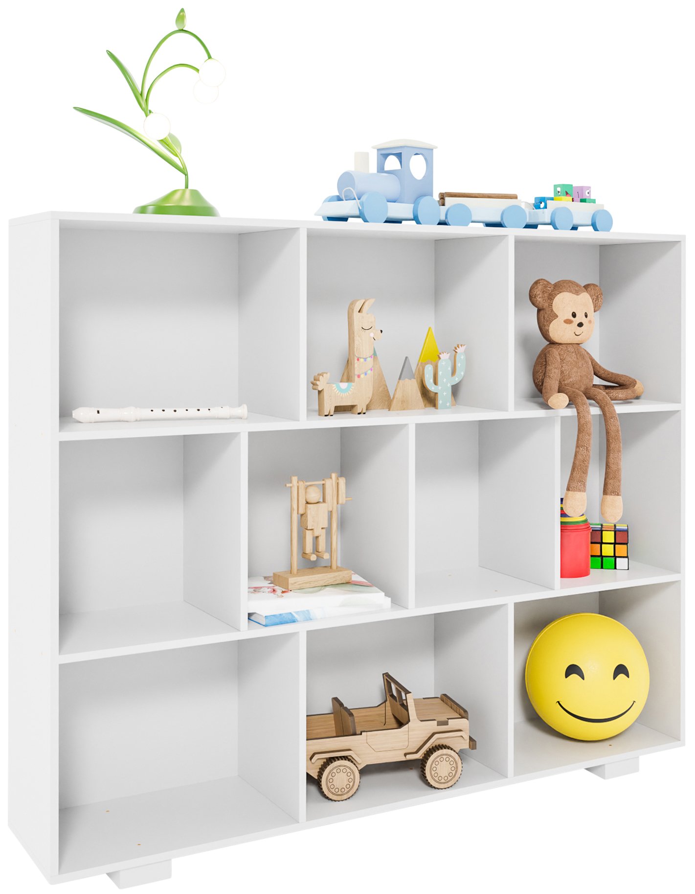 CLP Regal Peoria Mit Vielen Ablageflächen I Dekoratives Bücherregal I Wandregal Aus MDF