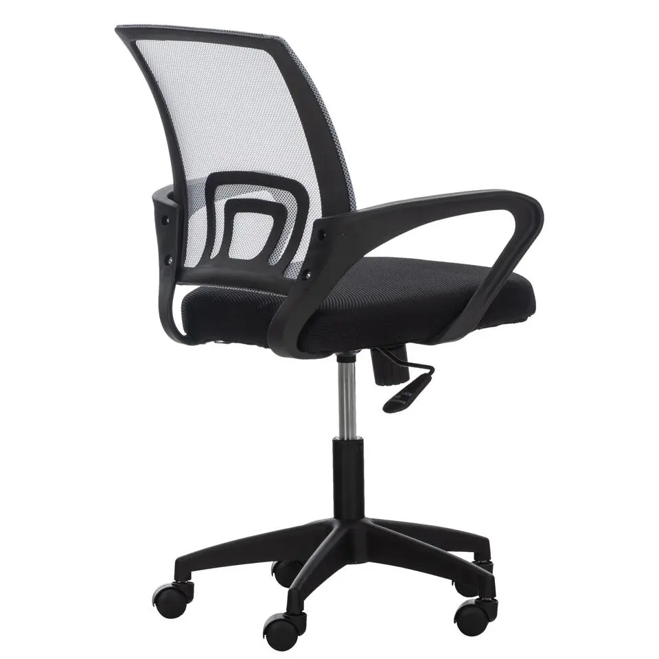 CLP Bureaustoel Auburn zwart Frame - Microfiber - grijs