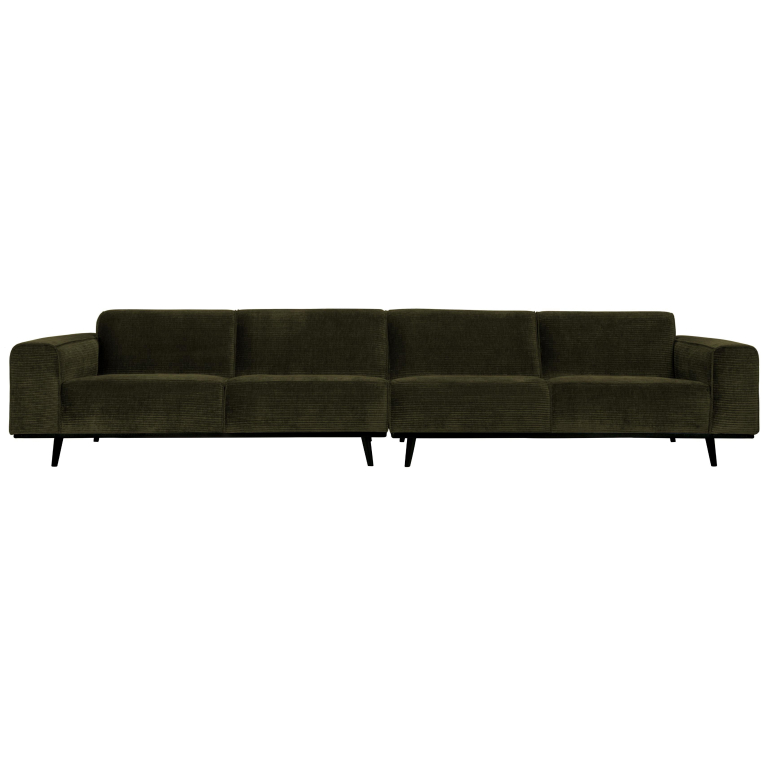 WOOOD Statement 4-zits bank XL 372 rib warm groen