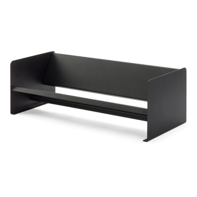 Schreibtisch-Bücherregal Stahlblech, Schwarz