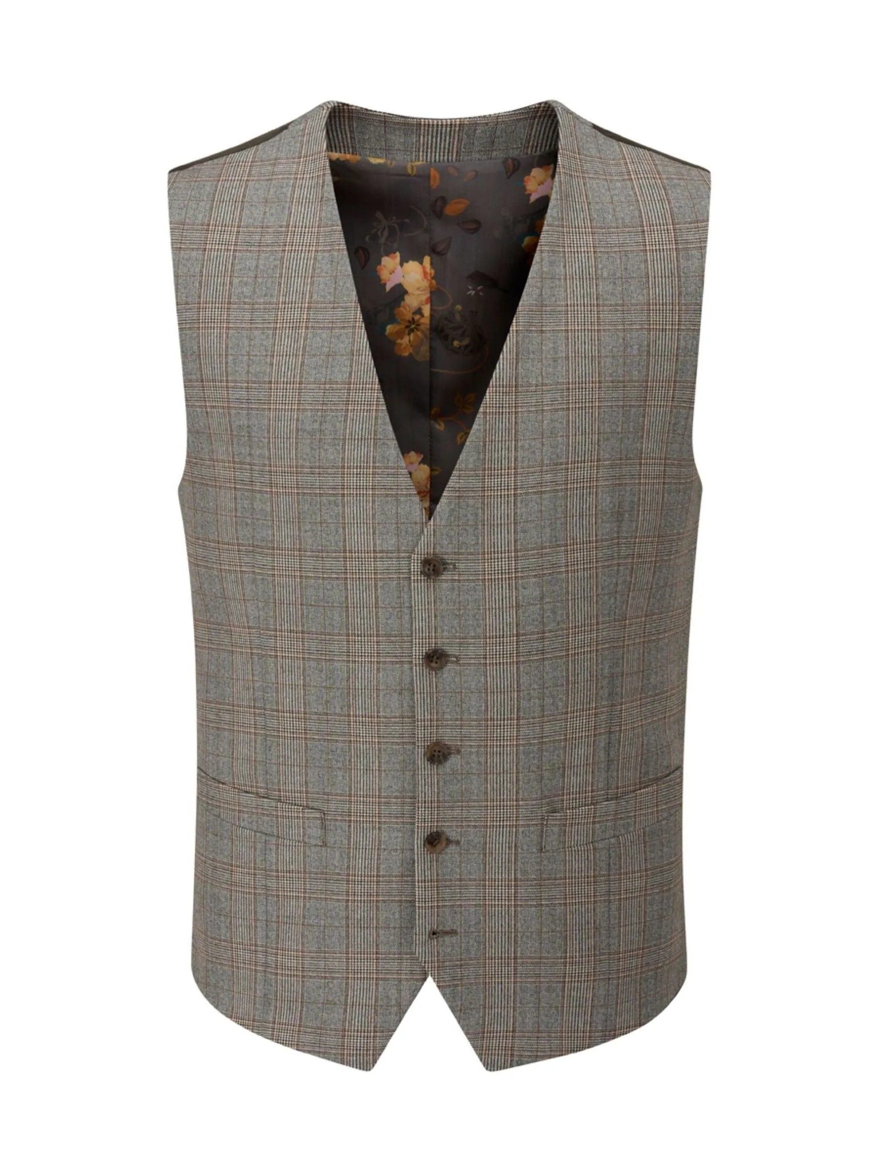 Skopes Haley Check Suit Waistcoat