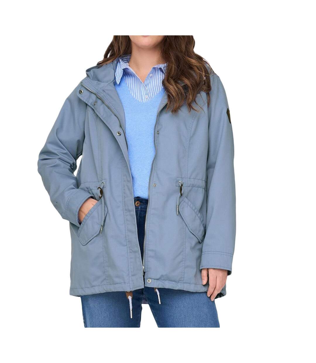 Parka Bleu Femme Only Carmakoma Canvas