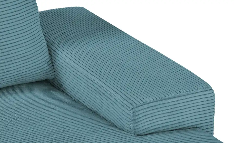 Ecksofa Rome Petrol rechts Cordstoff
