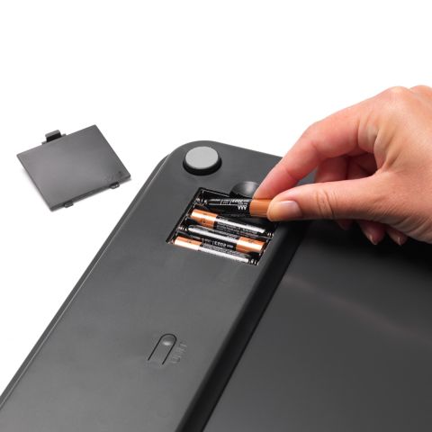 ReNew Digitale personenweegschaal, op batterijen - Dark Grey