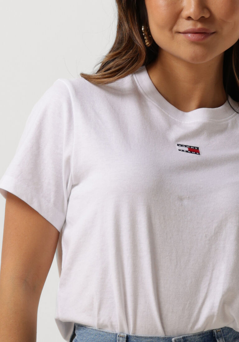 TOMMY JEANS witte tommy jeans t-shirt tjw bxy badge tee