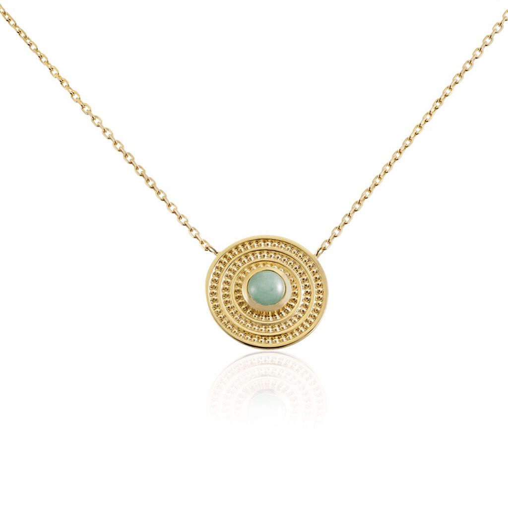 Collier Hugolin Plaqué Or Aventurine