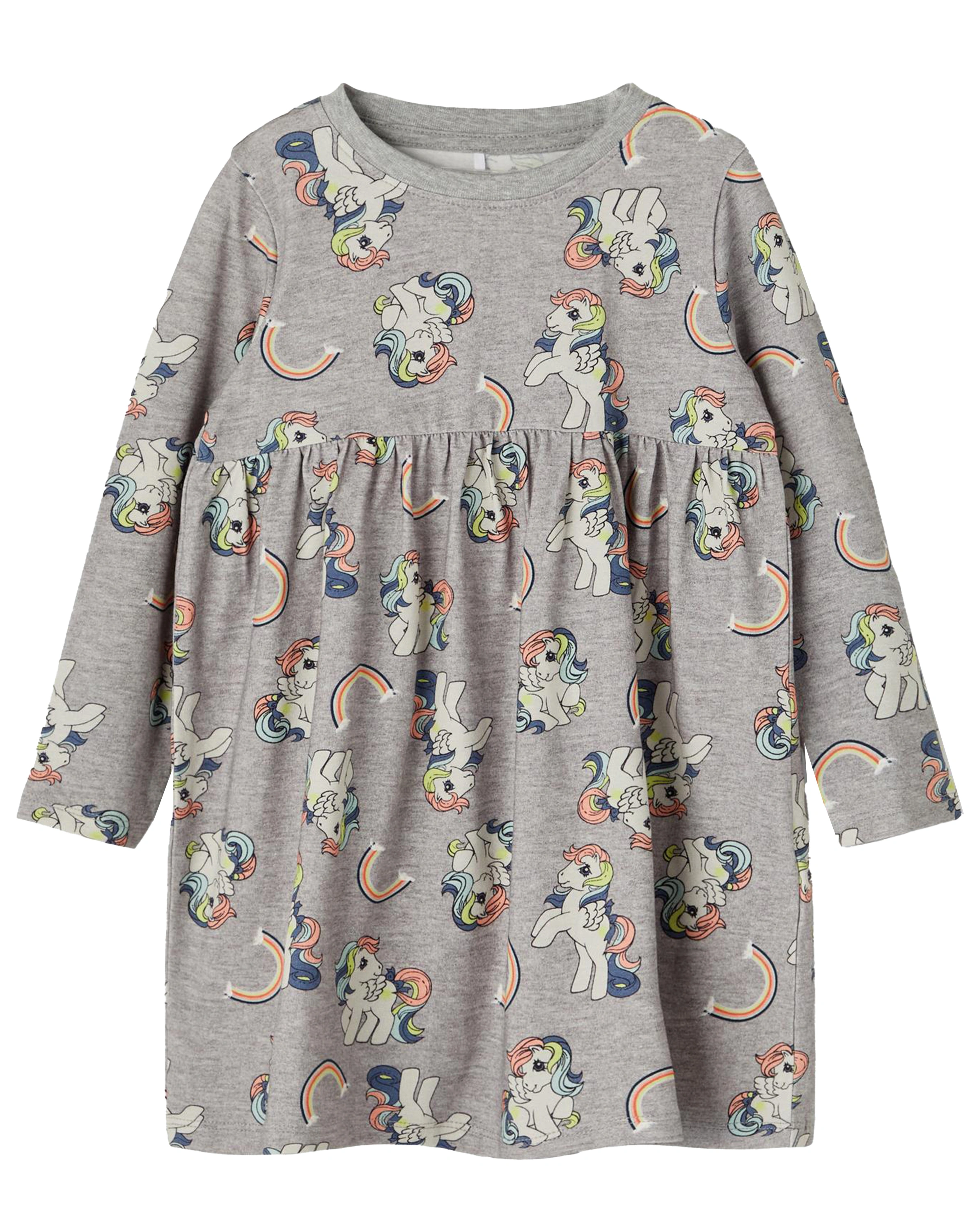 Langarm-Kleid NMFMLP FAKSINI in grey melange