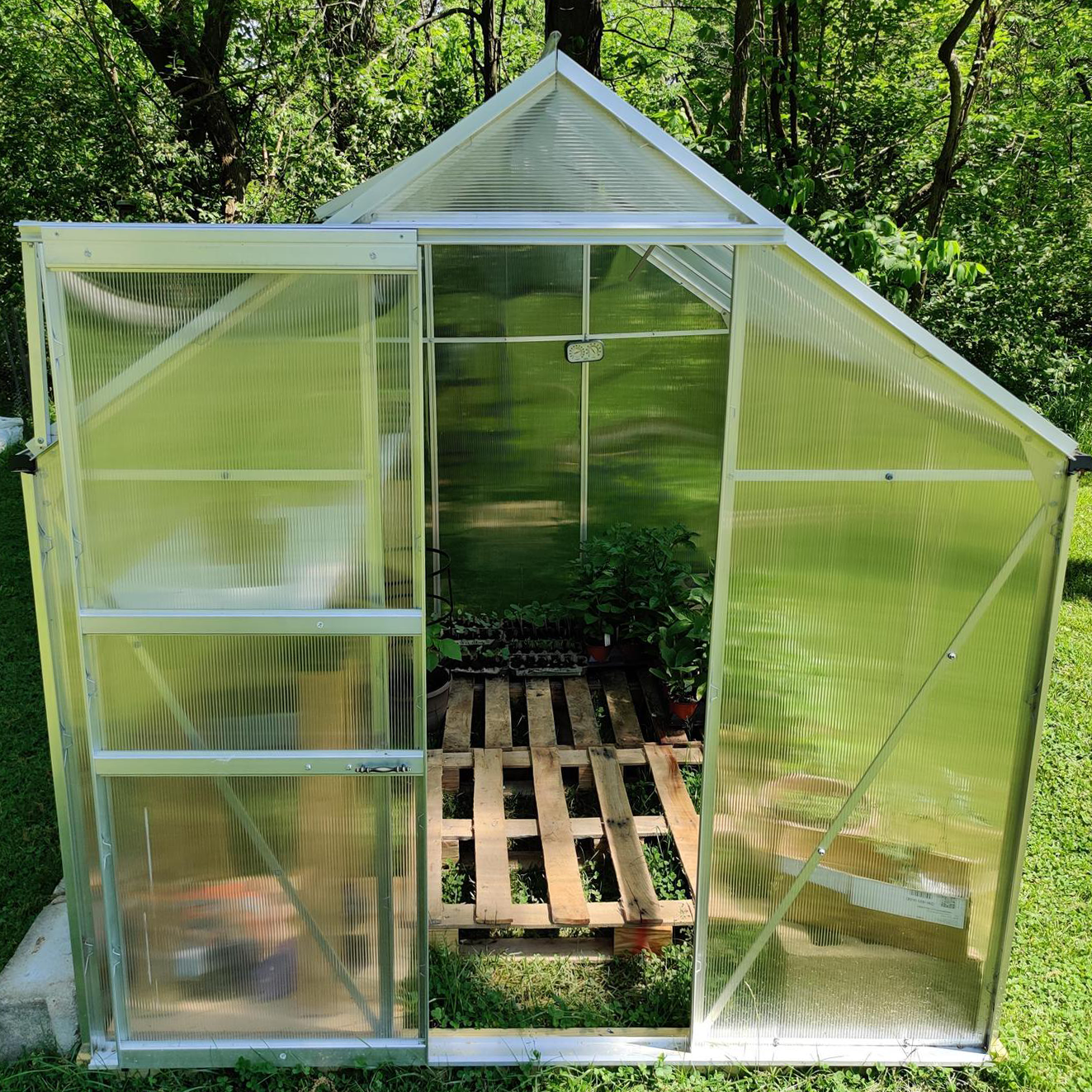 Harborfreight-10 ft. x 12 ft. Greenhouse with 4 Vents