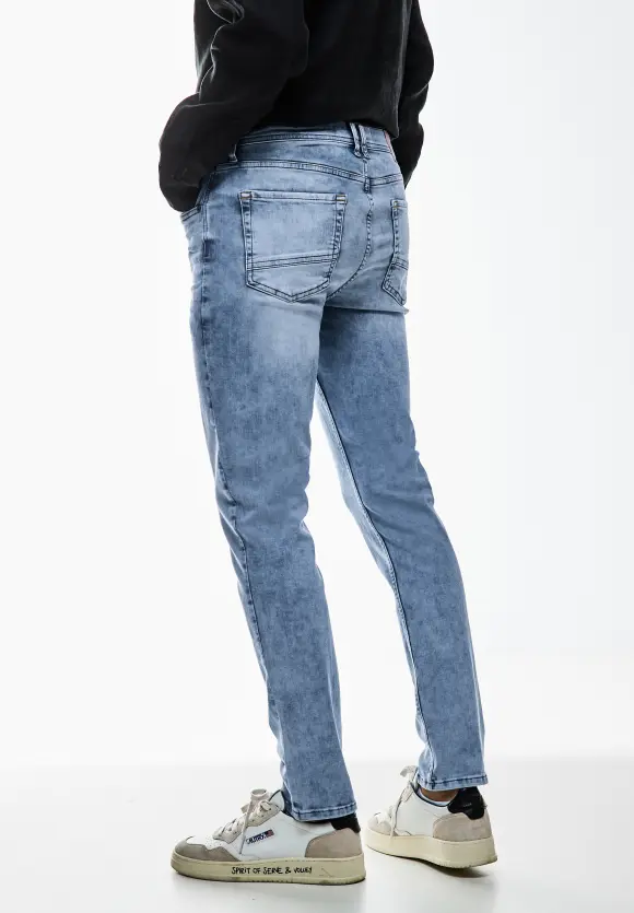 Slim Fit bleached Jeans - light blue wash