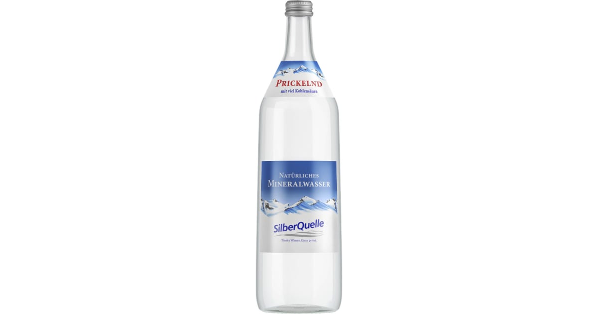 Silberquelle Mineralwasser prickelnd Kiste 6x 1,0 Liter (Mehrweg)
