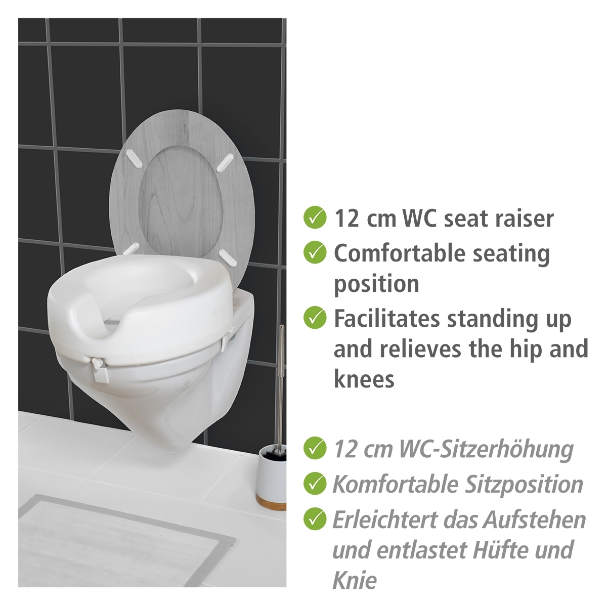 Wenko Secura toiletzitting verhoging wit