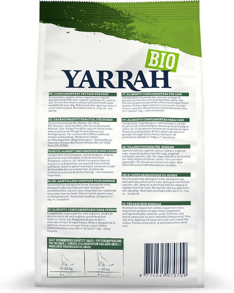 Yarrah biologische hondenkoekjes groot 500 g