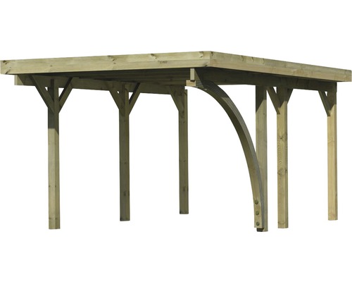 Enkele carport Karibu Bremm 1 variant B 318 x 480 cm drukgeïmpregneerd