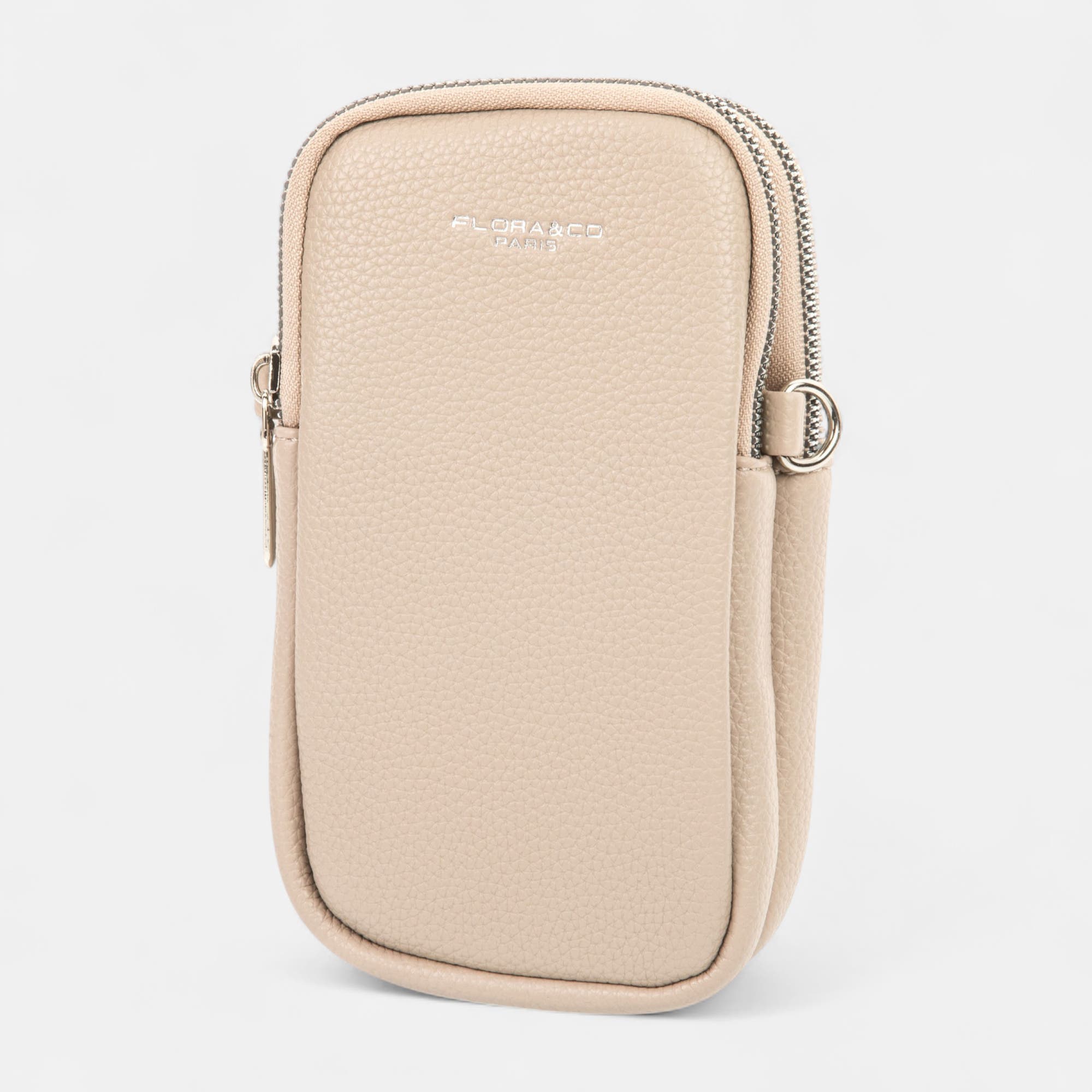 Pochette pour téléphone beige
