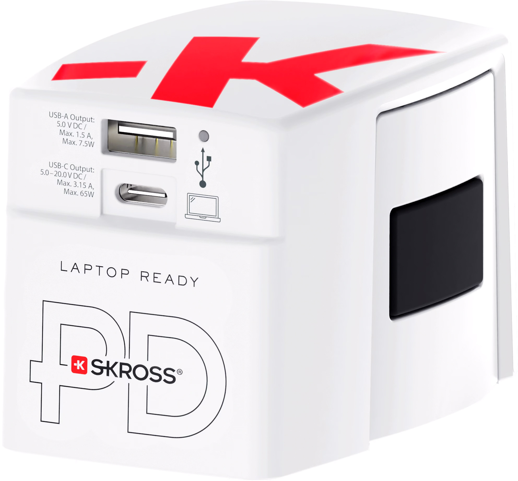 World Travel Adapter MUV USB AC65PD