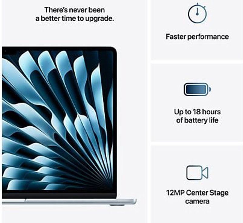 Apple - MacBook Air M4 - Laptop - Hemelsblauw - Aluminium