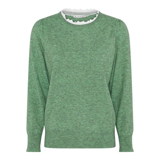 Micha Striktrøje, Medium Green Melange, M