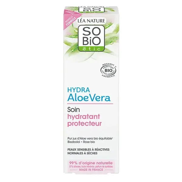 So'Bio Étic Hydra Aloe Vera Cuidado Hidratante Protetor Orgânico 50ml