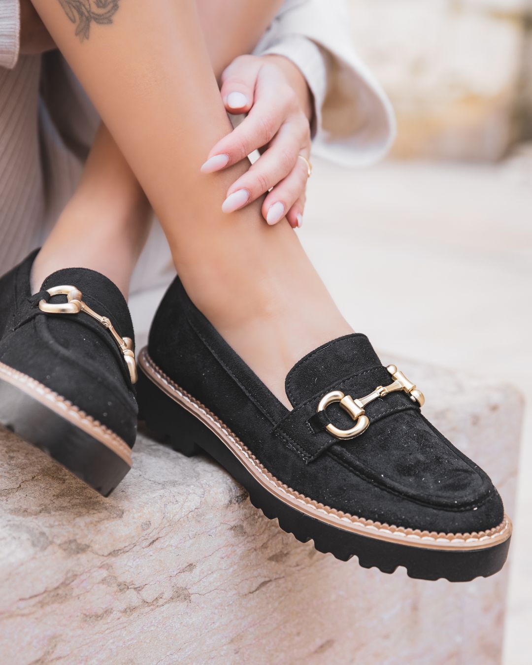 Mocassin femme noir - Jade