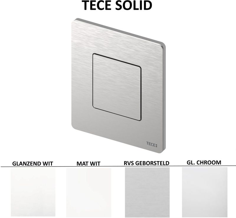 TECE - Solid - Urinoir Inbouw Set - Achteringang - Inclusief Drukplaat
