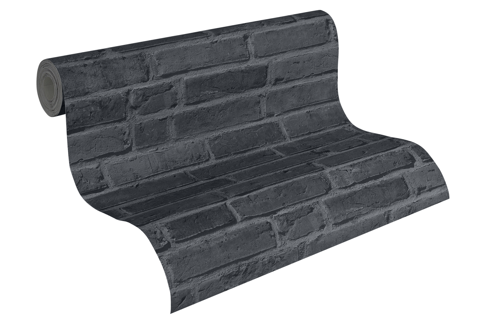 Vliestapete BEST OF WOOD`N STONE 2ND EDITION - Mauer - schwarz-grau - 10 Meter