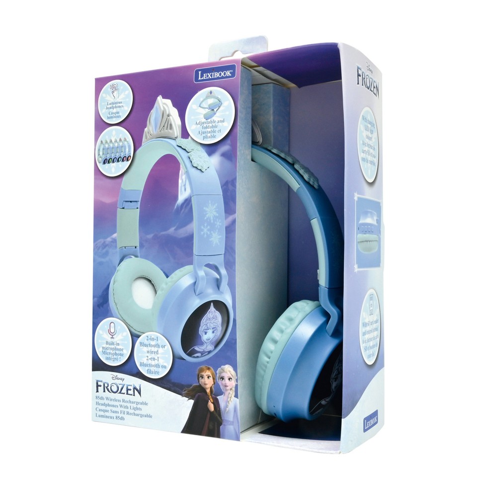Lexibook - Frozen genopladelige hovedtelefoner med lys