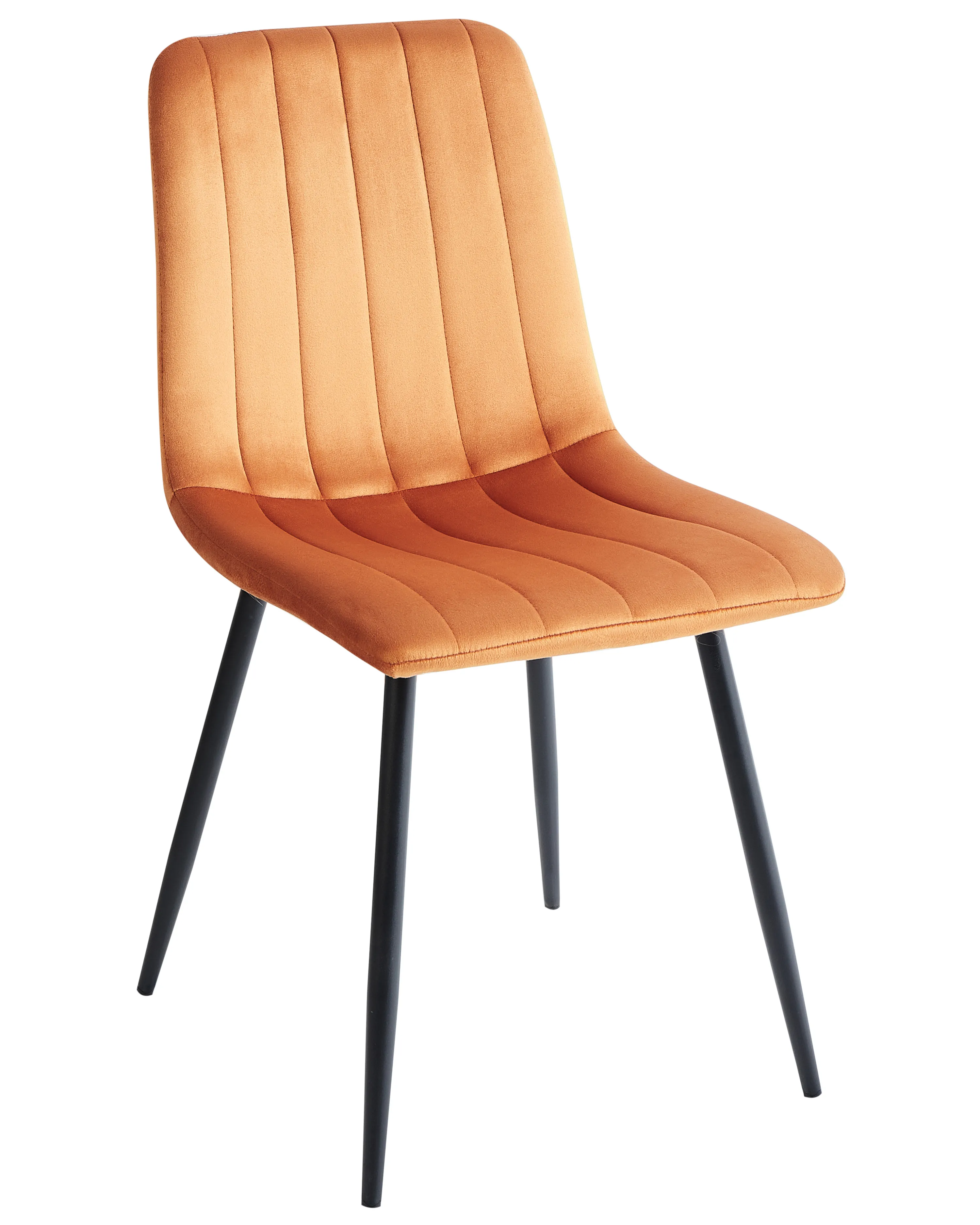 Set van 4 eetkamerstoelen KALISPELL Fluweel Oranje