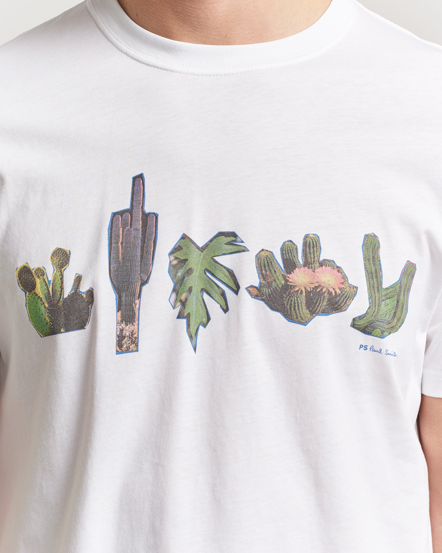 PS Paul Smith Cactus Line Up Printed T-Shirt White