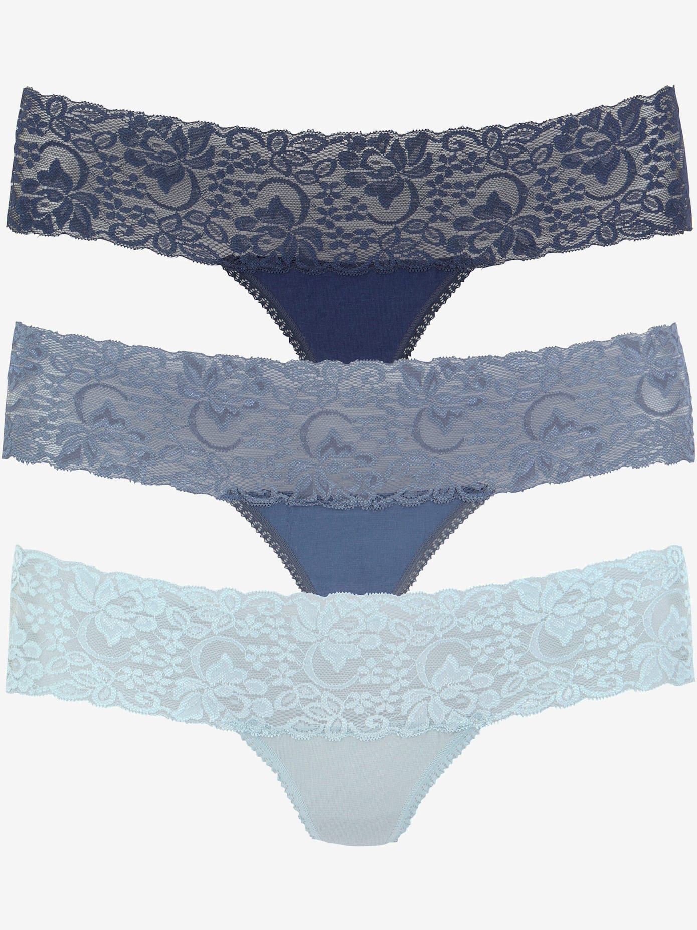 Lot de 3 strings en dentelle vivance