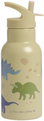 A Little Lovely Company Vannflaske Dinosaurer 350 ml, Beige
