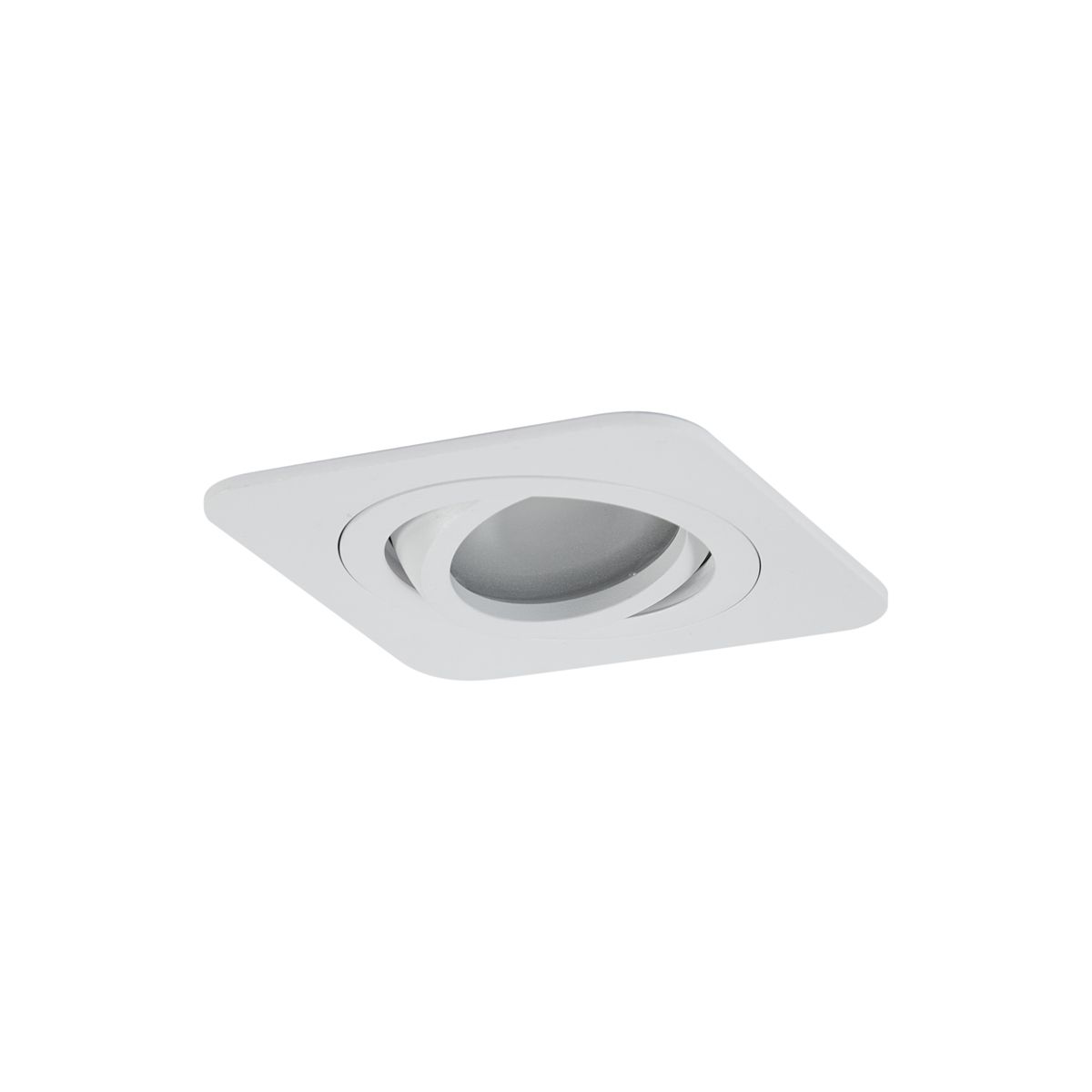 Afgeronde inbouwspot wit GU10 50mm draai- en kantelbaar IP44 - Alberto