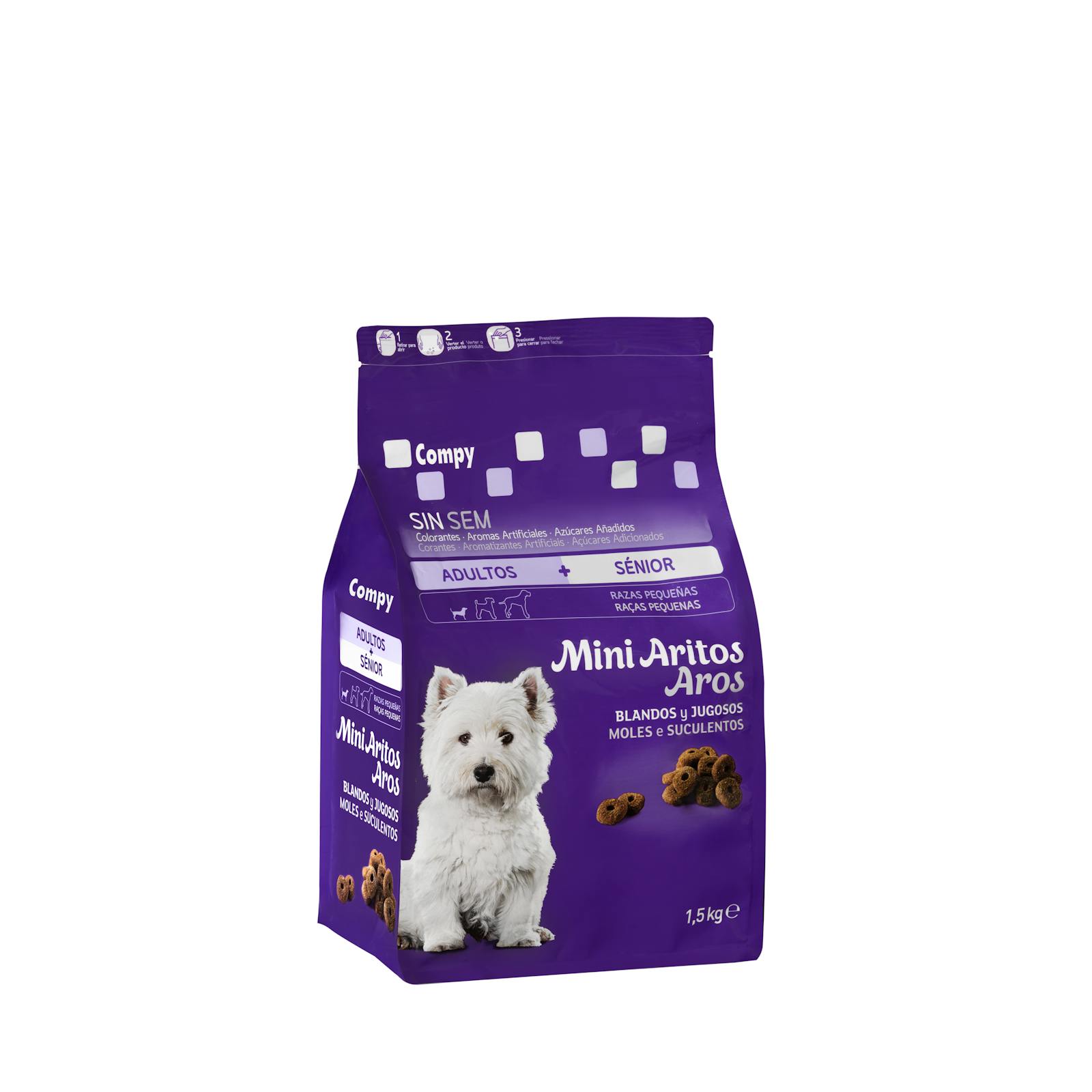 Boucles d'oreilles mini chien adulte et senior Compy
